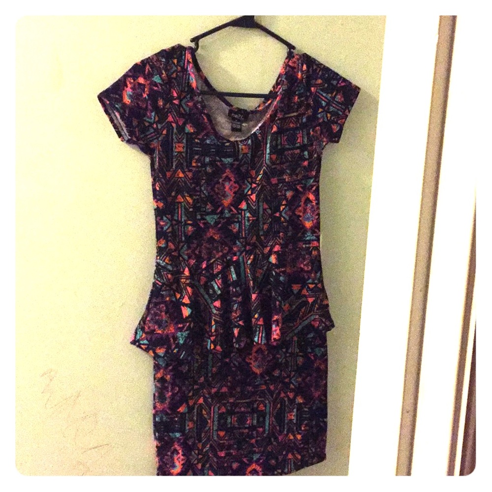 Aztec tiered dress